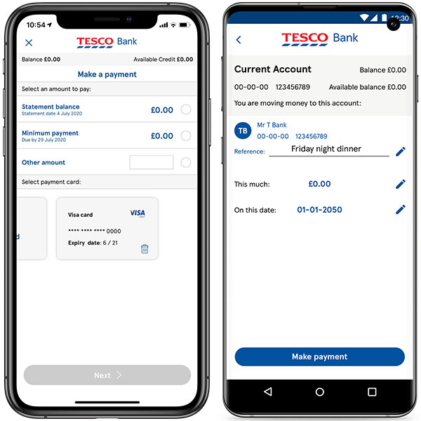 Mobile Banking App - Tesco Bank