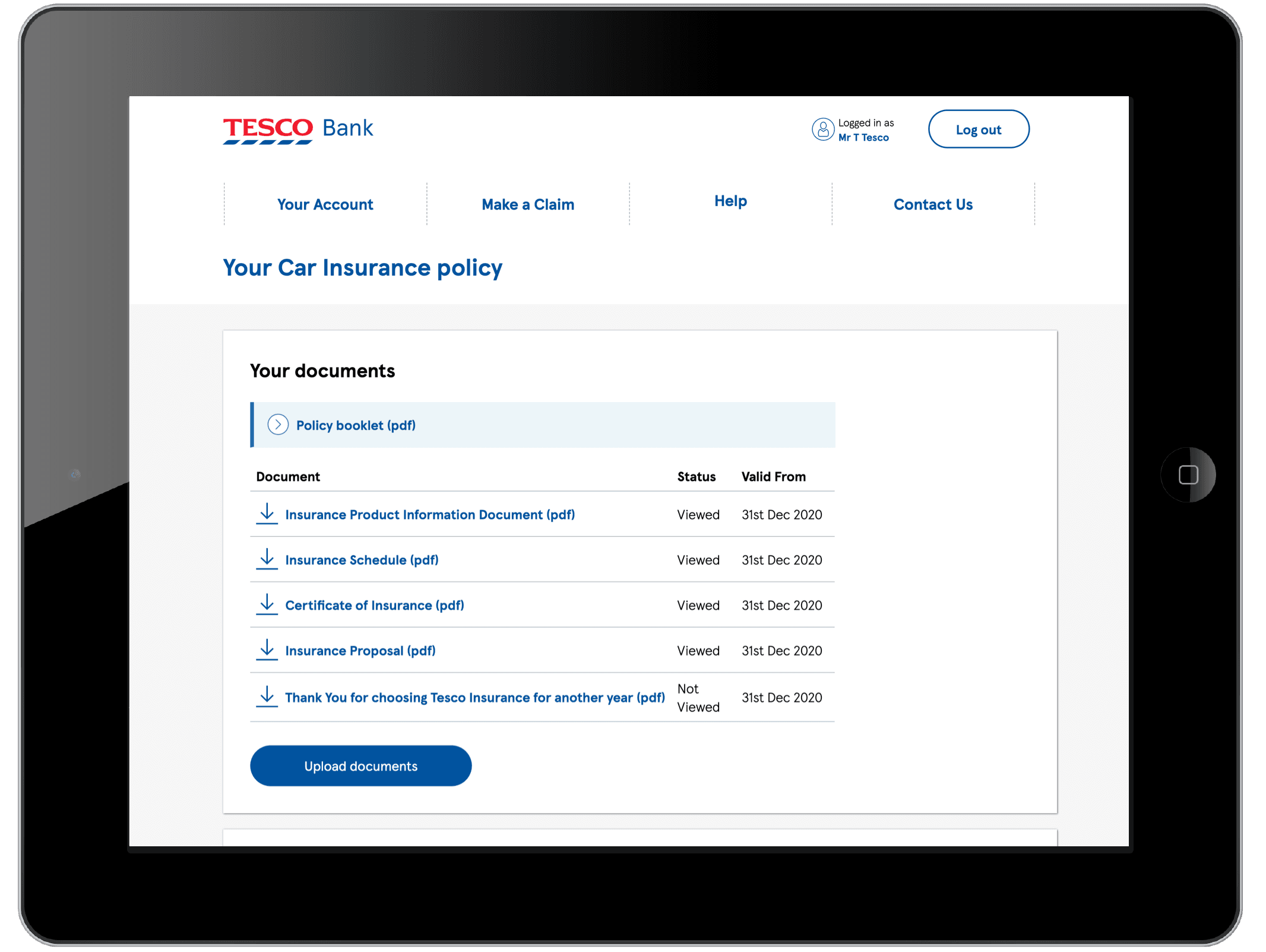 Tesco Bank Box Insurance Registered Address